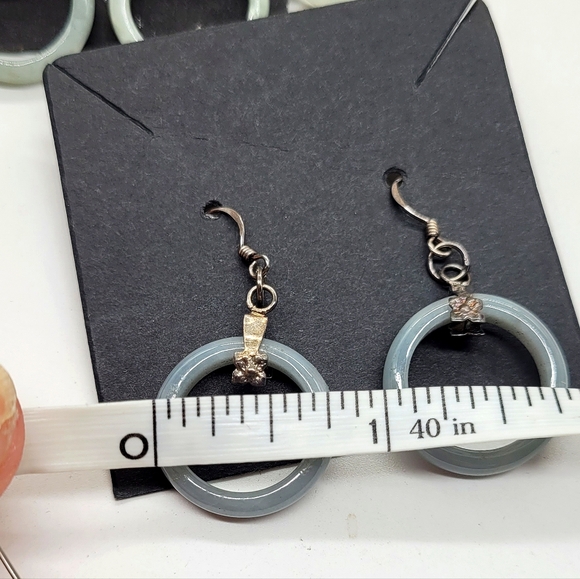 🌿China genuine jade hoop earrings - Picture 5 of 10